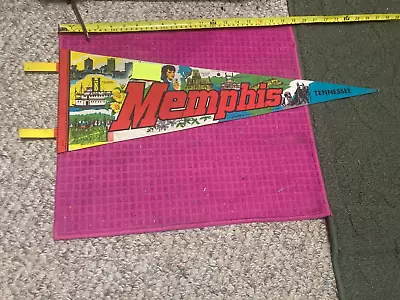 VTG Memphis Tennessee Pennant GRACELAND Elvis Presley FOREST PARK Fontaine House • $16.69