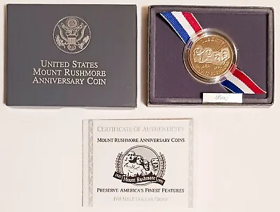 1991 U.S. Mount Rushmore Anniversary Half Dollar Proof Coin • $14