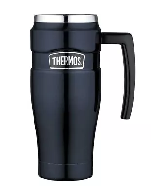 $46.95 • Buy THERMOS Stainless King 16oz 470ml Vacuum Insulated Travel Mug Midnight Blue!