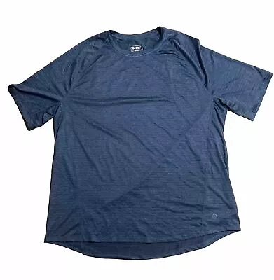 Mondetta Shirt Adult Navy Blue Short Sleeve Performance 4-Way Stretch Men Sz XXL • $12.59