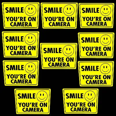 Party Store Cooler Door Smile Security Surveillance Cameras Warning Stickers Lot • $12.95