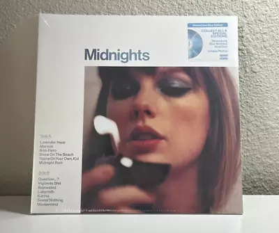 Taylor Swift - Midnights MOONSTONE BLUE Marbled  Vinyl Disc Edition  *New-Sealed • $34.99