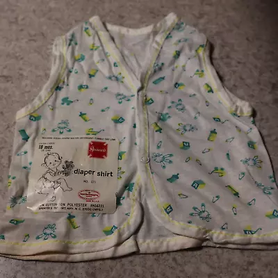 Vintage Spencer's One Piece XL (18 Mo) Baby Diaper Shirt Clothes • $7.50