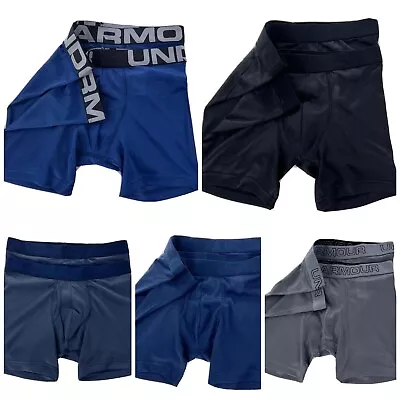 Under Armour Mens Tech HEATGEAR   2 Pack Boxer Shorts  Underwear. • £14.99