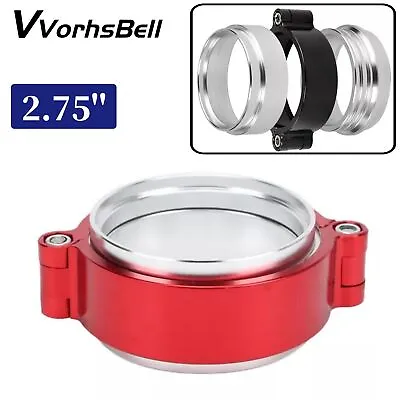 $17.99 • Buy 2.75'' Aluminum HD Clamp Intake V-band Flange For Turbo Air Intercooler Pipe Red