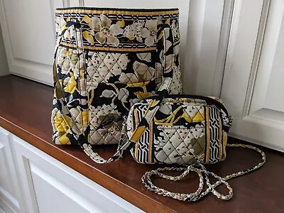 Vera Bradley Holiday Tote And Matching Crossbody In Dogwood Retired Purse Cotton • $22.99