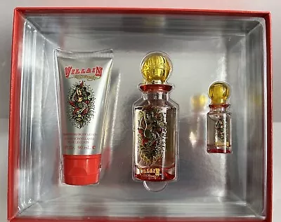 Ed Hardy Villain Christian Audigier 75ml / 2.5oz Edp Spray+Mini+Lotion 3pc Set • $198