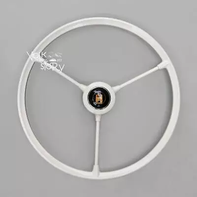 $460 • Buy VW Volkswagen Type 2 Late Bay Bus 3 Spoke Steering Wheel Black 1968 - 71 Ivory