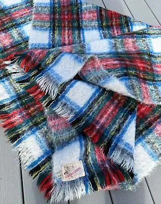 VTG Mohair Blanket 48 X 68 CRAIG-NA-CREIDHE Scotland Large Blend Plaid Rare • $60