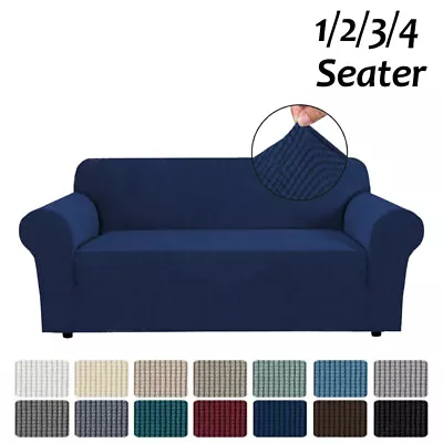 Sofa Covers 1 2 3 4 Seater High Stretch Lounge Slipcover Protector Couch Cover • $15.99