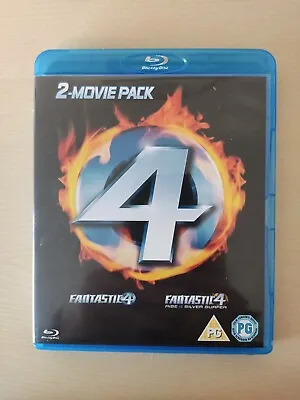 Fantastic 4 Four UK PAL Region B Blu Ray Marvel 2 Movie Pack Double Box Set • £12.99