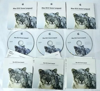 3 LOT Apple Mac OS X Snow Leopard Version 10.6 (MC223Z/A) W/ Stickers - READ • $75