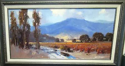 E.john Robinson Mountain Desert Large Original Oil On Canvas Landscape Painting • $2999.99