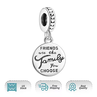 Authentic S925 Friends Family Dangle Charm Gift Women Bracelet Necklace Pendant • $17.98