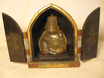 Antique Vantines Figural Sitting Buddha Perfume Bottle With Gift Box • $265