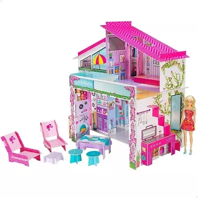 Barbie Dreamhouse Pool Party Doll House Pet With Doll Multicolor • $189.97