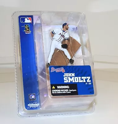 Atlanta Braves John Smoltz 3  McFarlane Action Figure White Jersey HOF Pitcher  • $24.29