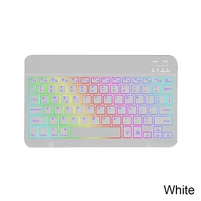 RGB BT Keyboard Rechargeable Wireless Blue-tooth Keyboard Backlight Keyboard • $18.25