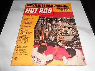 Hot Rod Feb 1969 Hemi Charger 429 Mustang Mexican 1000 Ronnie Sox • $7