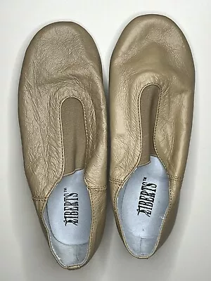 Liberts 243 Tan Leather Slip On Dance Jazz Hip Hop Shoes Mens Womens Adult 8 8ad • $9.99