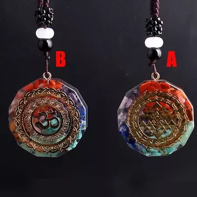 7 Chakra Natural Stone Energy Pendant Necklace Yoga Reiki Healing Amulet Gifts • $7.01
