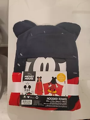 Disney Mickey Mouse Multi-color Hooded Towel 22inx51in • $13.75