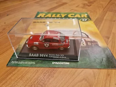 Ixo Deagostini 1/43 Saab 96v4 Sweden Rally 1972 Car + Mag • £14.99