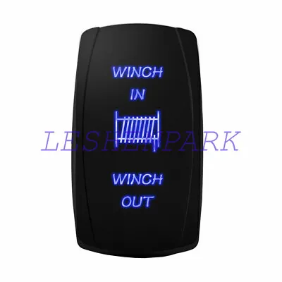 7 Pin Blue Winch In&Out LED Light Rocker Momentary Switch For CarATV Truck • $18.99