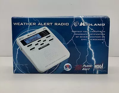 Midland WR-100 All Hazards Alert Weather Alert Radio White New Open Box • $16.99