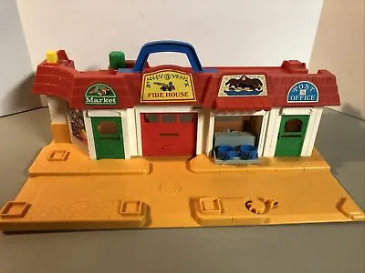 Vintage Fisher Price Little People Main Street Playset Building  1986 Incomplte • $15