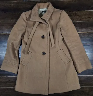 Women Sz 2 J Crew Tan Wool Cashmere Belted Coat  Jacket  • $90