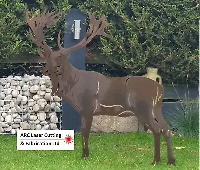 Stag Deer Doe Fawn Metal Steel Lawn Art Garden Ornament HIGH QUALITY Silhouette • £45