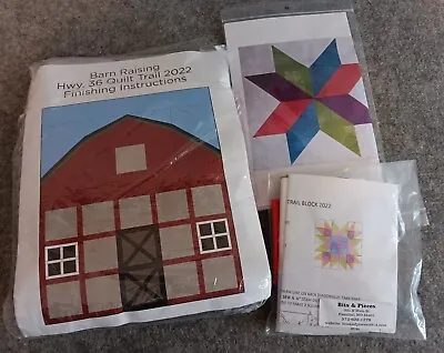 Quilt Kit -  Barn Raising Quilt Trail  Shop Hop - Size 72  By 90  • $115