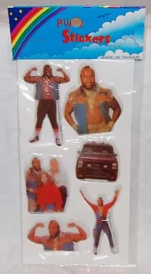 A-Team / Mr. T - Puffy Stickers Mint Sealed - Television Moc Version #2 - 1980's • $4.95