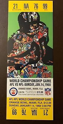 Green Bay Packers Super Bowl II Reprint Ticket Vs Oakland Raiders -Coca-Cola • $12.95