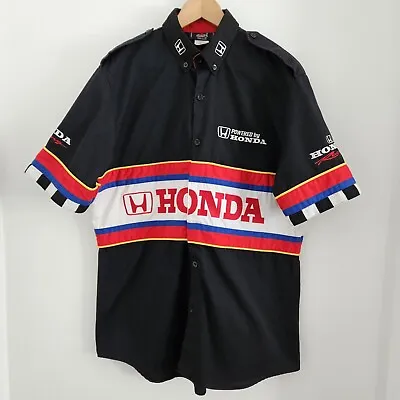 Vintage Honda Racing Button Up Shirt Adult Medium Choko Motorsports Embroidered • $99.98