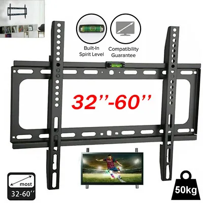 TV WALL BRACKET MOUNT Silm LCD LED PLASMA 32 37 40 42 46 50 55 60 INCH LG SONY • £10.39