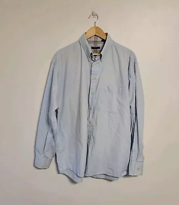 Vintage Burberry London Button Shirt Men's Size XL USA  Light Blue Cotton  • $15