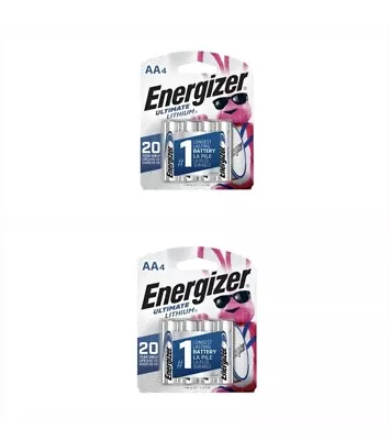 8 AA Energizer Ultimate Lithium Batteries Two 4Packs ( 8 Total Batteries ) • $17.98