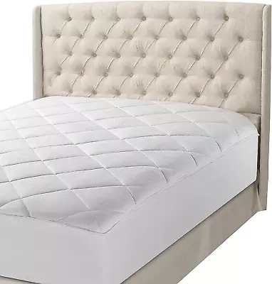 Twin Extra Long Mattress Pad Fitted | Down Alternative Mattress Cover 100% Cott • $58.67