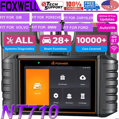 FOXWELL NT710 Bidirectional Car OBD2 Scanner Bluetooth Key Coding TPMS Diagnosis • $249