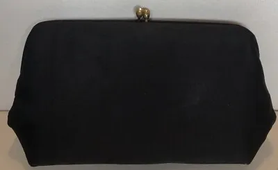 Morris Moskowitz Vintage MM Satin Black Evening Purse • $31.48