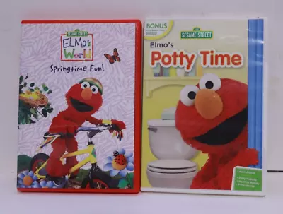 Sesame Street Lot 2 DVD Elmo Potty Time Springtime Fun • $4.99