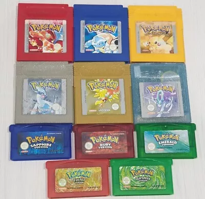 *AUTHENTIC* AUS Pokemon Gameboy Games - *BRAND NEW BATTERY* (GB GBC GBA) • $139.95