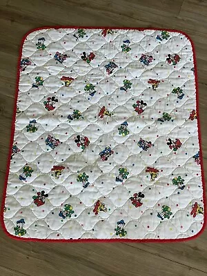 Vtg Dundee Mickey Mouse Crib Blanket 38”x31” Nice 2 Available  • $19.99