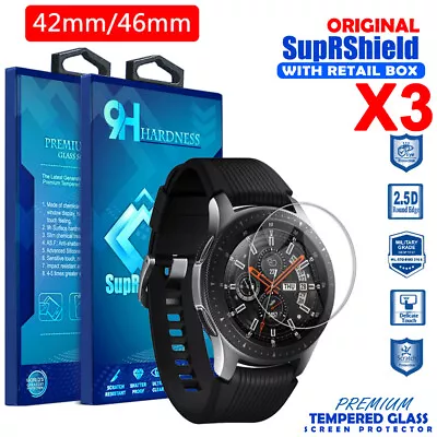 [3 Pack]For Samsung Galaxy Watch 42mm 46mm S2 S3 Tempered Glass Screen Protector • $8.99