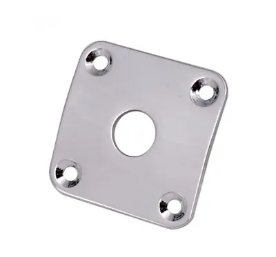 £5 • Buy Metal Square Curved Jack Plate Cover For Les Paul/Tele Guitar 35 X 35mm - Chrome