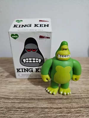 King Ken Green By James Jarvis AMOS Toys Strangeco 3.5  Vinyl Mini Figure • £26.99