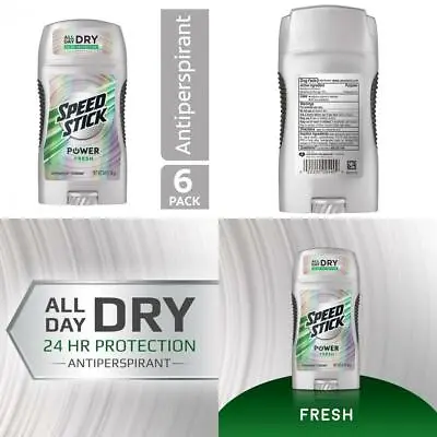 Speed Stick Power Antiperspirant Deodorant For Men Fresh 3 Ounce (Pack Of 6)  • $37.37