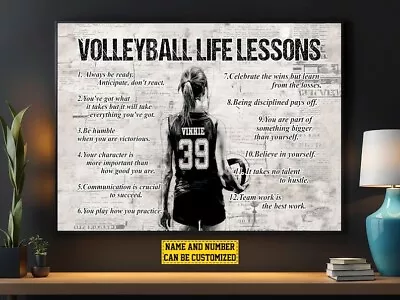 Volleyball Life Lessons Personalized POSTER  Print Volleyball Poster Print ... • $15.50